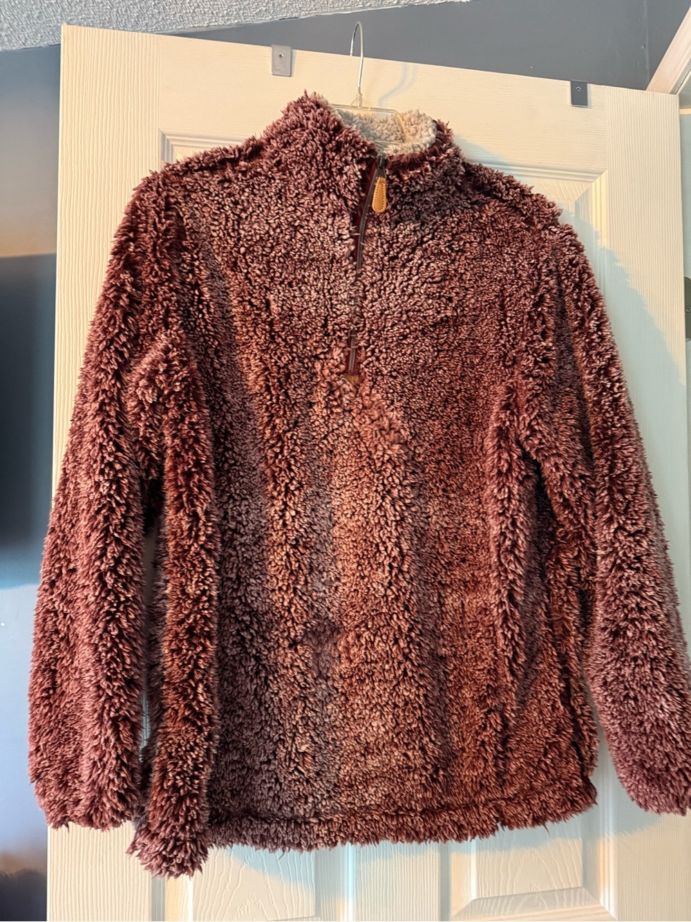Katydid Plush Quarter-Zip Turtleneck Sweater - Mauve